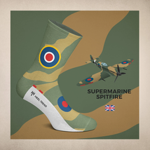 Heel Tread - Supermarine Spitfire Socks - UK (7½-11½) US (8-12) Made in ... - £15.76 GBP