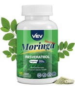 VEV Moringa Capsules with Resveratrol &amp; Turmeric, Antioxidant Supplement... - $27.15 CAD