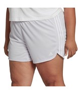 Adidas Pacer 3-Stripes Knit Shorts Womens 1X Light Gray NEW - £13.13 GBP
