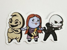 Three Cartoon Characters as Children Cute Sticker Decal Halloween Embellishment - £1.84 GBP