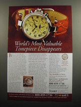 2008 Stauer Graves &#39;33 Wristwatch Ad - World&#39;s most valuable timepiece  - £14.72 GBP