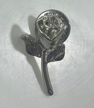 Silver Tone Rose Brooch Lapel Pin - $109.94 MXN