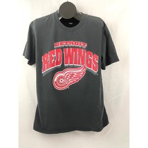 VTG Detroit Red Wings NHL Shirt L 1990&#39;s Black Hockey Sports TShirt - $25.19