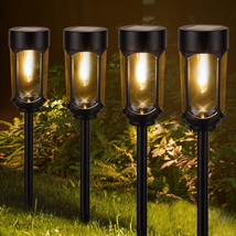 HUYIENO Solar Pathway Lights 8Pk Outdoor Garden Path Lights Stainless St... - £59.38 GBP