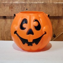 VTG Halloween Blow Mold Trick or Treat Pumpkin Jack O Lantern Bucket Pai... - £14.88 GBP