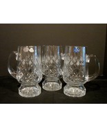 3 Russian Cut Crystal Rhombus Pattern Beer Mugs Gusevskoy Gusev Gusevska... - £35.97 GBP