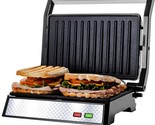 OVENTE Electric Indoor Panini Press Grill with Non-Stick Cooking Plates,... - $37.99