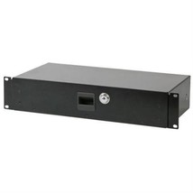 MCM Custom Audio 2U Black Rack Drawer with Lock - Shallow - $107.99