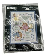 Janlynn 054-0048 Vintage Cross Stitch Kit Sleepy Bunnies Birth Announcem... - £11.00 GBP