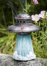 Flying Saucer Spaceship UFO Alien Craft Taking Off Backflow Incense Cone... - £31.59 GBP
