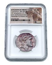 Kingdom of Thrace Lysimachus 305-281 BC, AR Tetradrachm, Ch AU 5/5 4/5 - $25,740.00