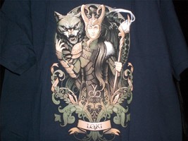 TeeFury Thor XLARGE &quot;Sons of Mischief&quot; Shirt Tom Middleston Loki Tribute NAVY - £11.82 GBP