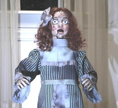 36&quot; Talking Cracked Victorian Haunted Doll Moving Mouth Arms Head Halloween Prop - £102.47 GBP