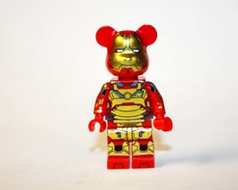 Building Block Iron-Bear Iron-Man Bearbricks cartoon  Minifigure US Toy Minifigu - £5.51 GBP