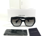 PRADA Sunglasses SPR 16R 1AB-0A7 Black Oversized Cat Eye Hexagon Thick R... - $186.78