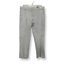 Amanda + Chelsea Womens Straight Leg Pants Gray Stripe Stretch Petites 4... - $23.79