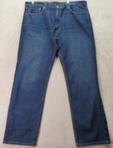 Levi&#39;s 505 Jeans Men 40x30 Blue Denim Cotton Pocket Flat Front Straight Leg Logo - £21.15 GBP