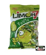 Paleta (Lollipop) Limon 7 salt and limon powder mexican candy 10oz-30pcs... - $109.88 MXN