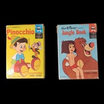 Vintage 1968 Disney JUNGLE BOOK and Partial Pinocchio Educational Card Games - £9.84 GBP