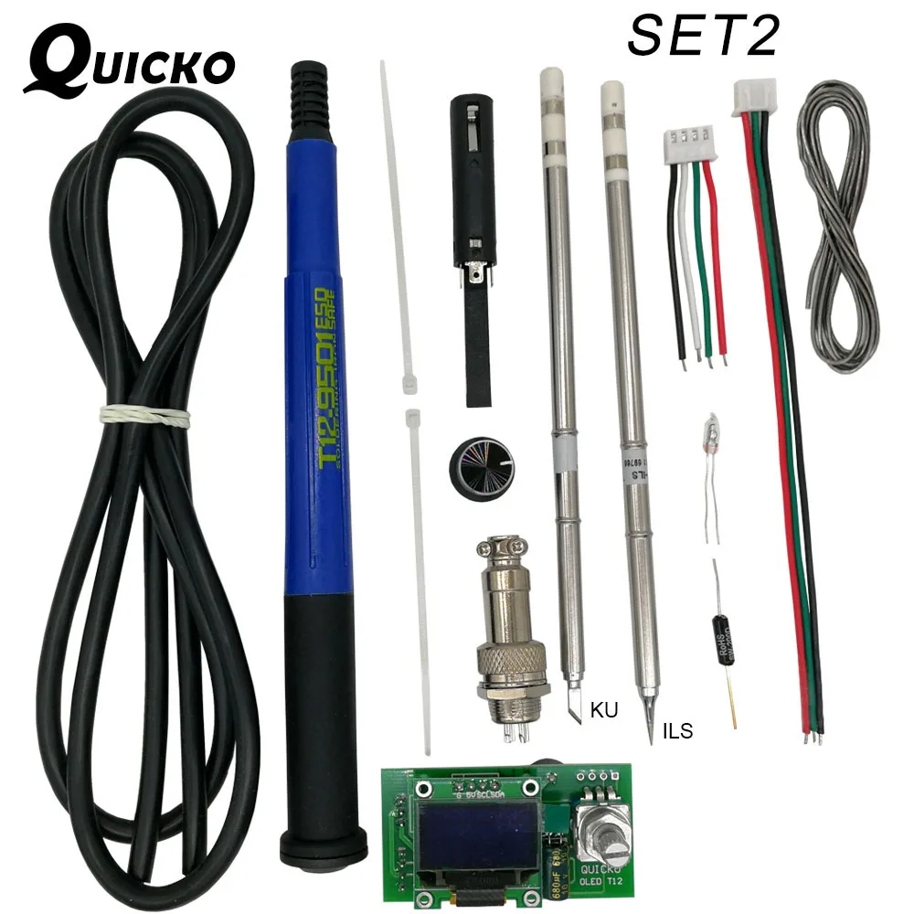 House Home QUICKO Temperature adjust T12 STC OLED Controller  Digital Soldering  - £37.90 GBP