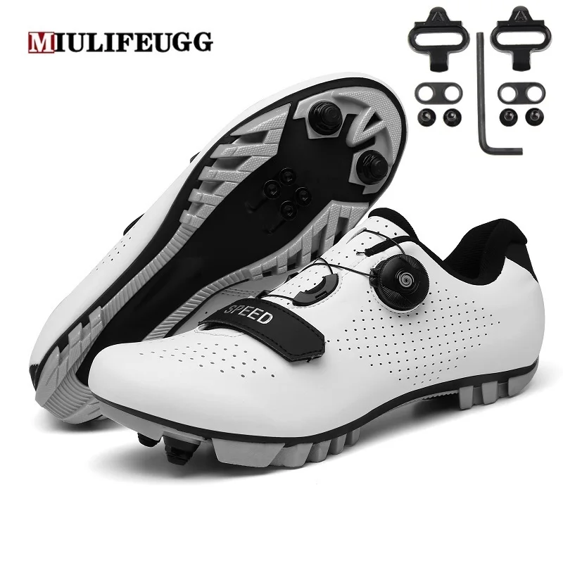 2022 New Cycling MTB Shoes with Clits Men Route Cleat Road Dirt Bike Speed Flat  - £107.25 GBP