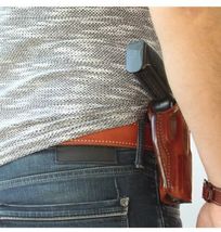 Fits WALTHER P99 AS 4.2”BBL Leather Paddle Holster With Open Top #5065# RH image 6
