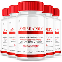 5 Pack Anemiaprin Blood Support Maximum Strength Glycogen Supplement 300 Caps - $135.99