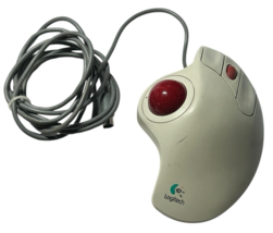Logitech Trackman Marble Plus Wheel Trackball Mouse T-BB13 Tested USB - $25.62