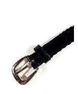 Vintage Little GIRLS FAUX SUEDE/FLOCKED BRAIDED BLACK BELT With Gold Ton... - $12.89 CAD