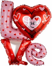 Ligatures Love Letter Foil Balloon,Valentines Anniversary Engagement Birthday Pa - £12.50 GBP