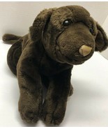 ANIMAL ALLEY Chocolate Brown Labrador Retriever Dog Plush Puppy Figure - £15.80 GBP