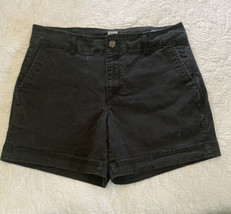 GAP For Good Womens Size 6 Black Cotton Blend Chino Shorts 6” - £9.34 GBP