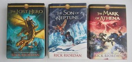 Rick Riordan Lot ~ The Heroes Of Olympus #s 1-3 HBDJ First Editions ~ Bonus Book - £23.43 GBP