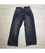 Motel Rocks Wide Leg Baggy Denim Jeans Faded Black Size 26 x 32 Streetwear - $69.29