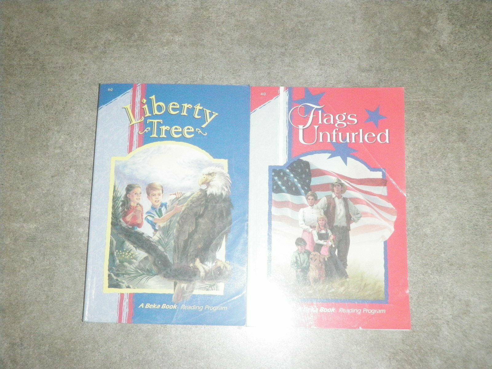 Abeka Reading Program Books Grade 4 Liberty Tree Flags Unfurled - $11.52