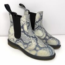 Dr. Martens Womens Flora Snake Skin Print Chelsea Boots Sz 7 Asciano Lea... - $49.45