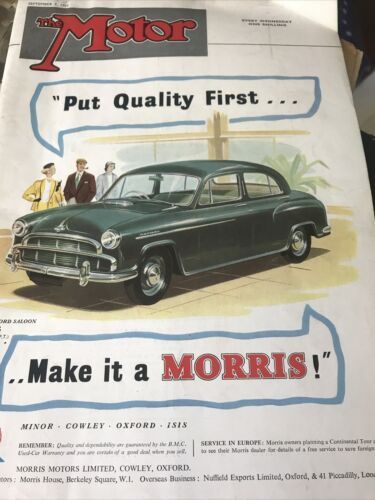 National Motor Journal September 7 1955 Jaguar Mk VII M Featured - $8.12