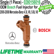 Bosch 1pc OEM Fuel Injector for Mercedes-Benz 2000-2008 4.3L 5.0L V8 #0280156016 - £37.00 GBP