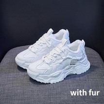 White Running Shoe For Women White Fur 36 - £31.59 GBP