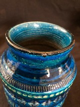 Aldo Londi for Bitossi. Cylindrical vase in Rimini-blue glazed ceramics - £224.55 GBP