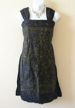 Formal Gothic Bohemian Heavily Embroidered Dress or Long Top - XS &amp; S - $19.90