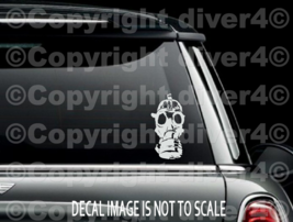 Face With Gas Mask Car Truck Window Decal Bumper Sticker US Seler - £5.30 GBP+