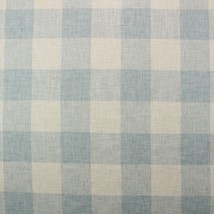 Ballard Designs Briella Check Lagoon Blue Off White Fabric 1.75 Yards 54&quot;W - £34.07 GBP