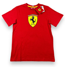 New Scuderia Ferrari Youth Red Branded Graphic Print Shield Logo Sz 152 - £22.48 GBP