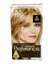 Loreal Paris Superior Preference Permanent Hair Color #8 MEDIUM BLONDE - £6.95 GBP