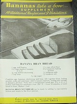 Recipes BANANAS TAKE A BOW 1939 - $4.00