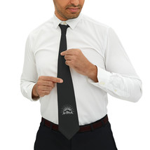 Custom Printed Necktie: Mountainous &quot;EXPLORE&quot; for Trekkers &amp; Nature Lovers - £18.11 GBP