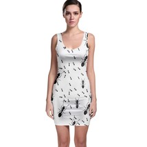 Sexy Bodycon Dancing Dress black ant soldier patern Streetwear design  - £23.14 GBP