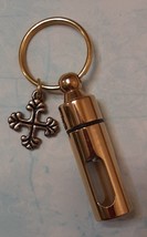 C Gold Key Chain Urn,Stainless Steel Cremation Jewelry,Keepsake Urn,Crem... - £5.06 GBP