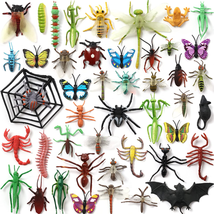  45Pack Realistic Insects  Bug Toy for Kid Colorful Assorted Play for Children  - £13.70 GBP
